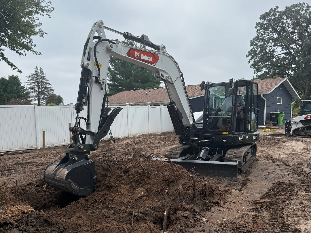 Excavator at work on a construction site